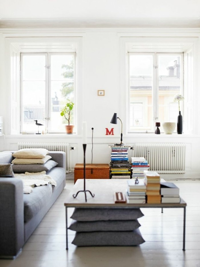 Scandinave de decorare camera de zi de design gri canapea arunca perna cărți