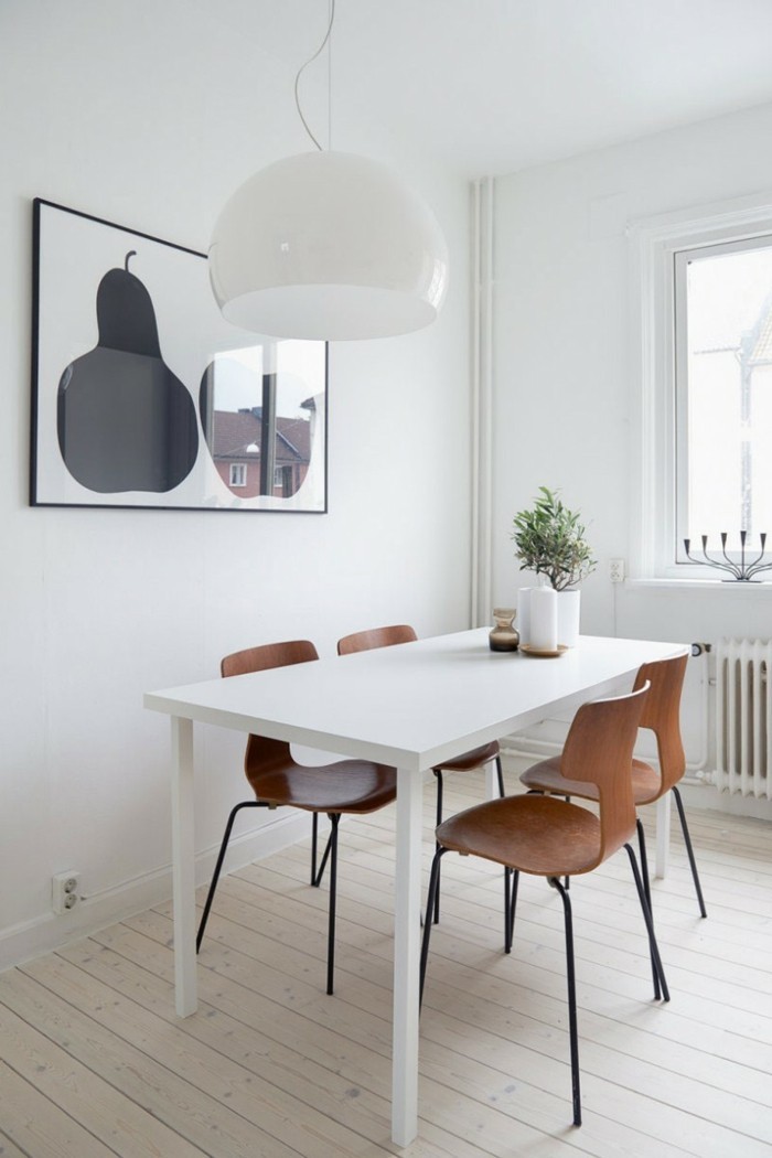 Scandinavă sufragerie zonă de luat masa idei de design din lemn perete decor de perete