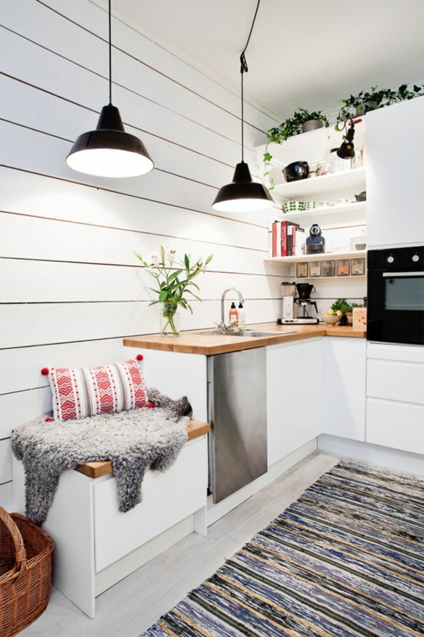 Skandinaviske møbler køkken ideer træ bordplade