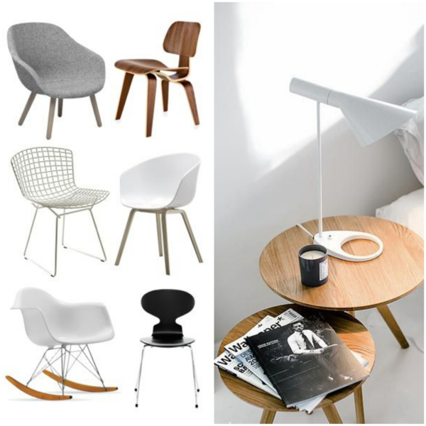 Скандинавски мебели холни маси дизайнерски столове лампа за маса