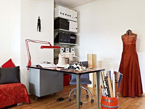 escritorios idea casa señoras vestir rojo colorido