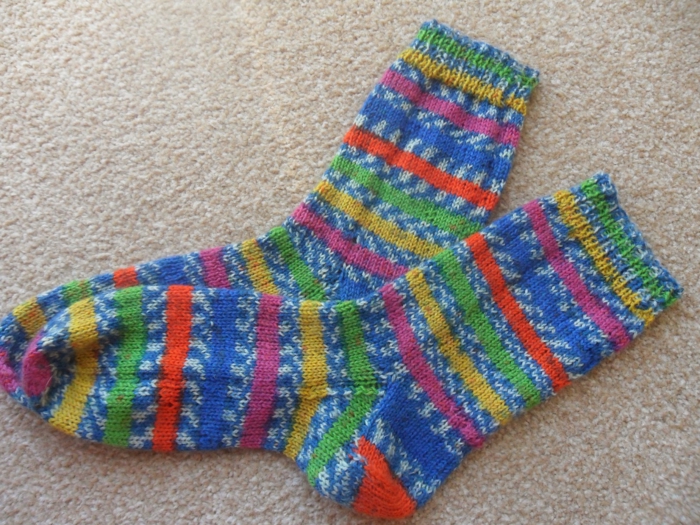 ponožky pletené barevné ponožky pravý levý vzor