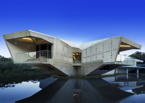 солидна футуристична къща дизайн Австралия архитектура