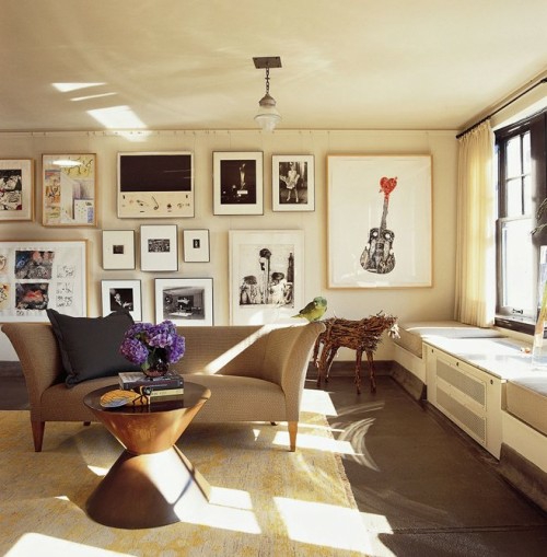 camera de zi însorită moderne urbane urbane mobilier de perete de design