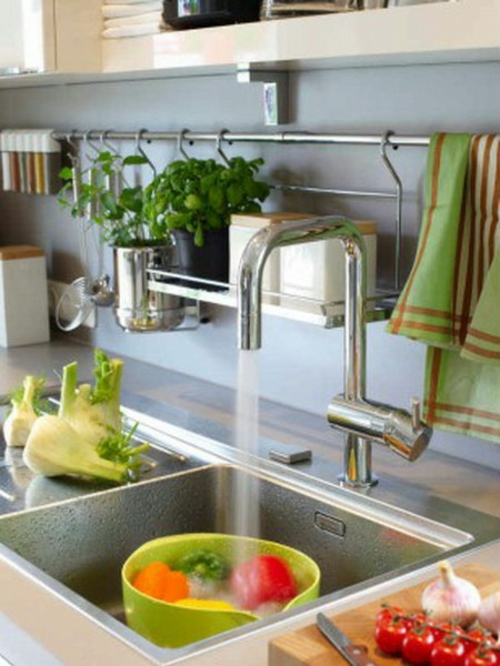 мивка пресни зеленчуци кухня рафт тапицерия