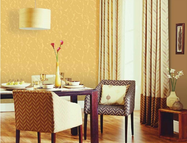 غرفة الطعام جدار الطلاء الطلاء قشر الألوان ألوان الحائط ألوان لوحة نمط خلفية صفراء