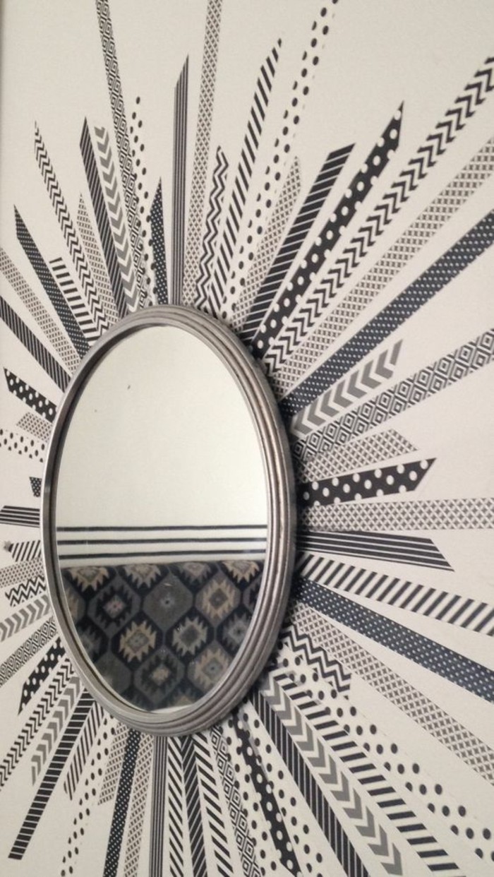 Украсете огледалото с ленти от washi