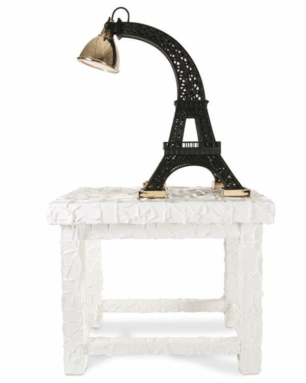 лампа за подови лампи за дизайн на златна айфеловата кула