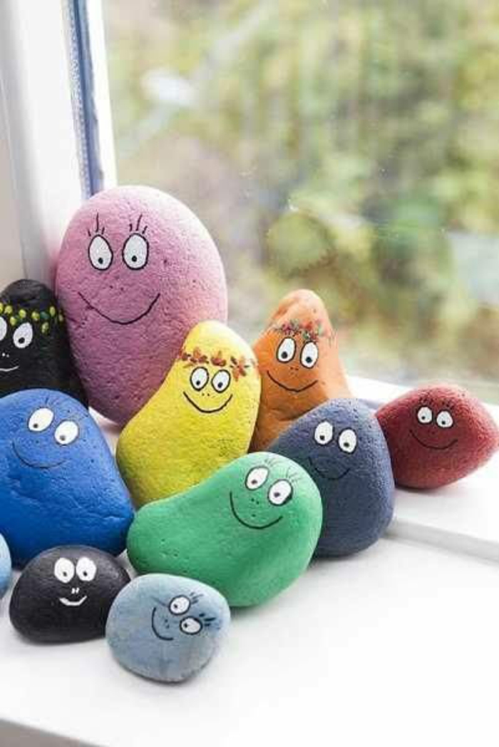 piedras pintadas ideas para regalar piedras pintadas jugueteador con piedras barba