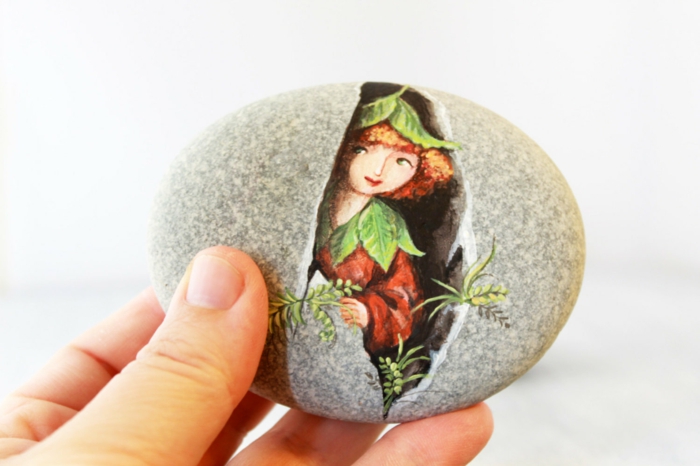 石头画的礼物想法画石头修补匠用石头童话