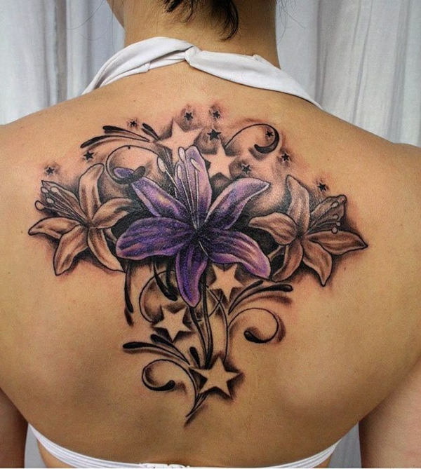 hvězdičky tetování znamenající květinový vzor
