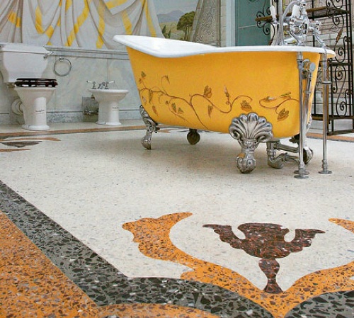 stilinga elegantiška vonios grindų idėja vonia