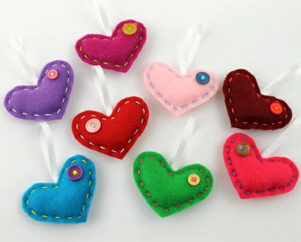 fabric hearts yourself sewing craft ideas from felt hand sewing buttons