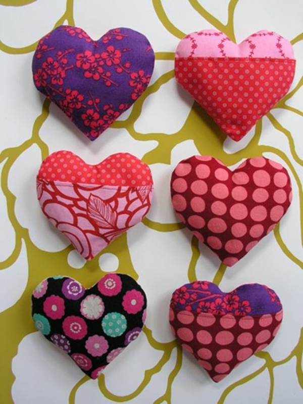 fabric hearts sewn craft ideas fabric sample