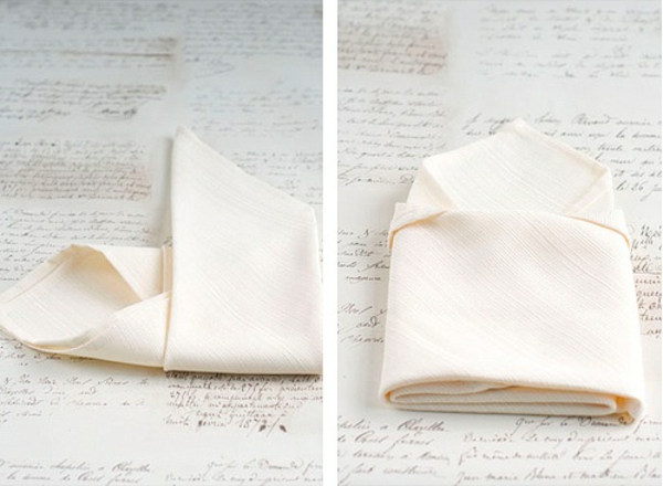 serviett rynke Tischdeko Idea origami