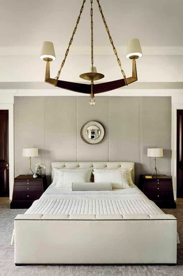 symmetriske soveværelse design ideer seng sengeborde