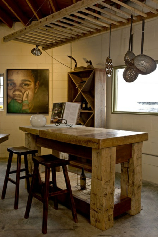 δοχεία και ταψιά στιβαρή τραπέζι ξύλινη σκάλα