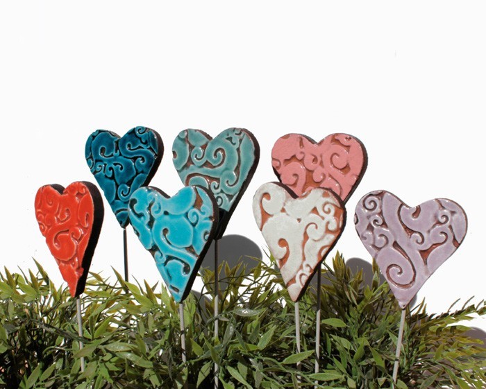 Aardewerkideeën Creatief ontwerp Doe-het-zelf ideeën DIY-decoratie Zelf maken Knutselen Keramische harten