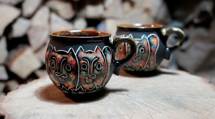 Keramik Idéer Kreativ Design DIY Ideer DIY Decoration Making Håndværk Porslin Cups