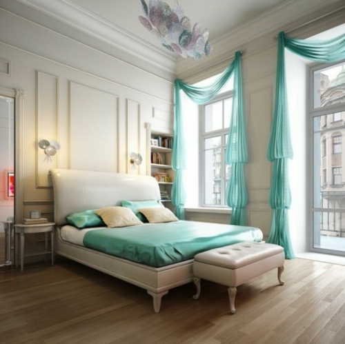 绿松石保险箱床垫床罩卧室设计