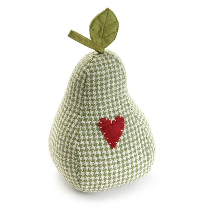 doorstop fabric pear houndstooth green heart urbanhome.es