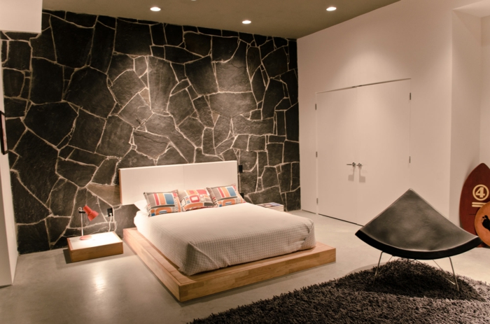 ideas para el papel tapiz dormitorio alfombra negra