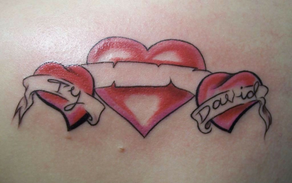 τατουάζ μοτίβα καρδιά αιώνια τατουάζ αγάπη με ονόματα