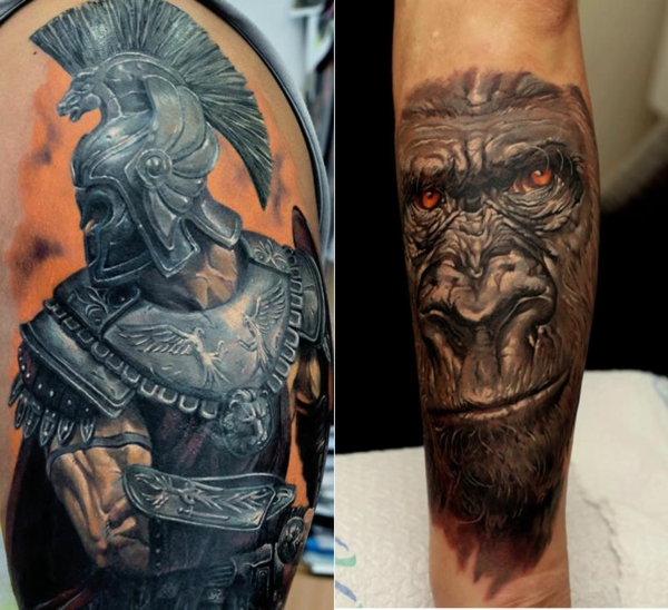 Øvre arm og underarm tatovering ideer Motive Warriors