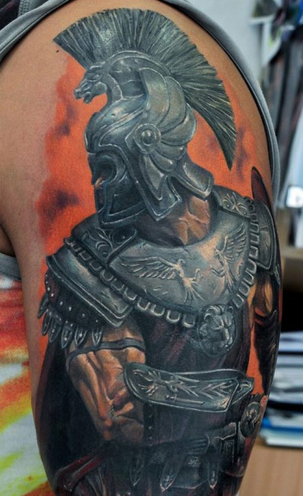 tattoo motive upper arm warior