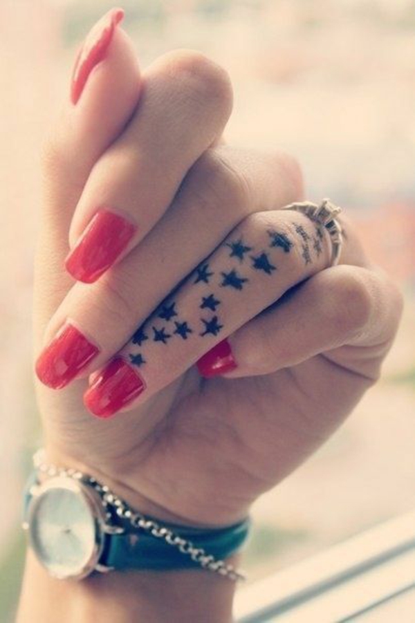 tetování hvězda cool tetování motiv prst