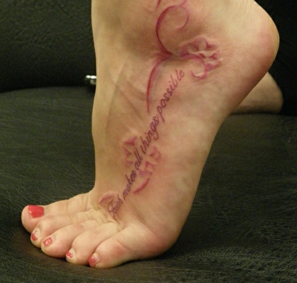 τατουάζ τα λόγια τατουάζ πόδια