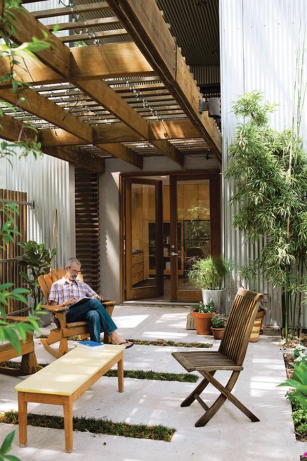 тераса изградена тераса дизайн снимки веранда зимни градини растения