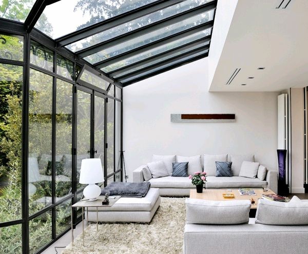 тераса дизайн снимки двор покрив стъкло оранжерия създаден