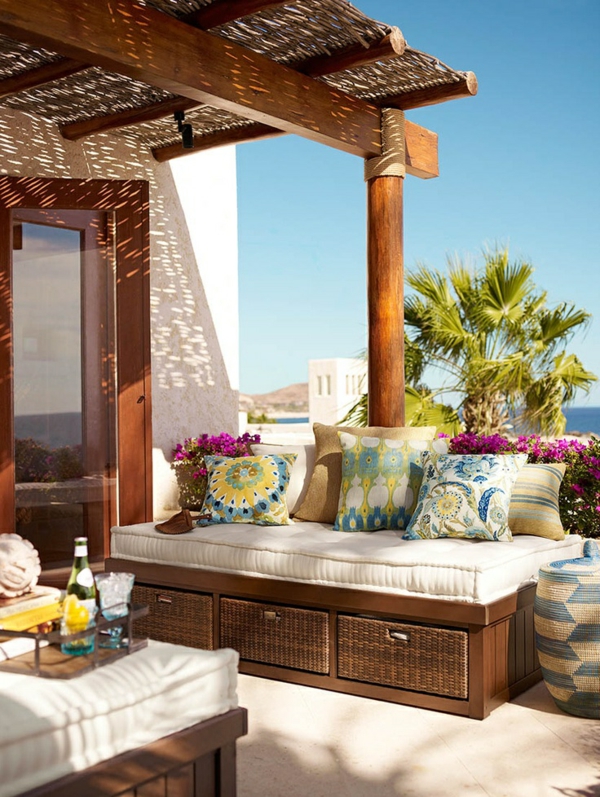 terrace design modern furniture rattan bin summer house