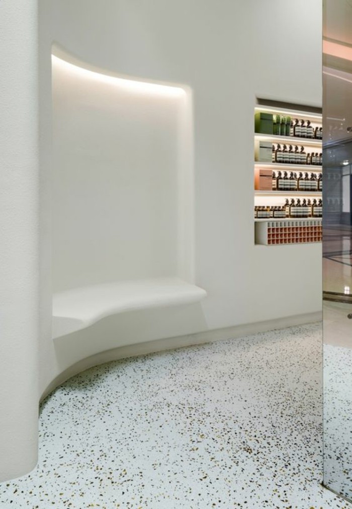 水磨石瓷砖地板零售设计博客