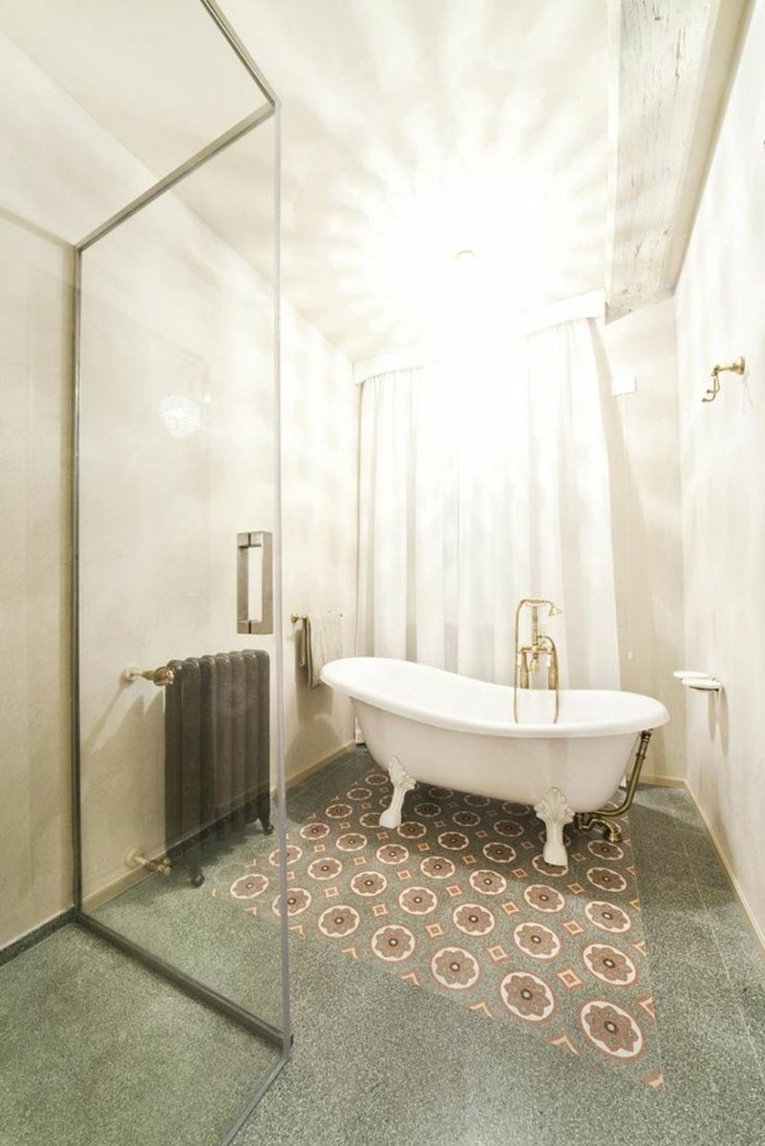 水磨石瓷砖地板浴室模式浴grandinetti