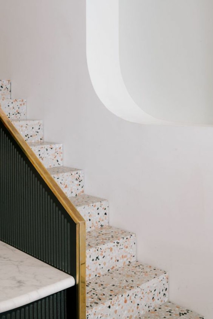 terrazzo tiles flooring stairs stages divisare
