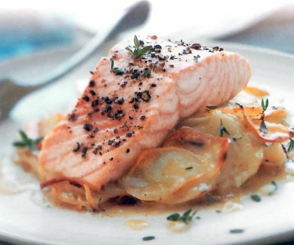 thyme care eating recipe fish salmon