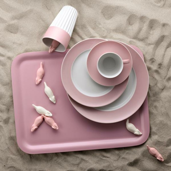 decoración de la mesa colección de verano thomas día soleado rosa claro