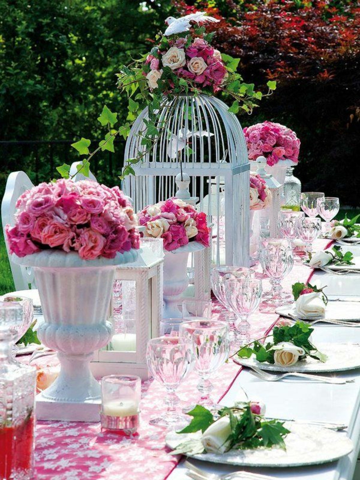 διακόσμηση τραπέζι γάμο καλοκαίρι τριαντάφυλλα κισσός κισσός