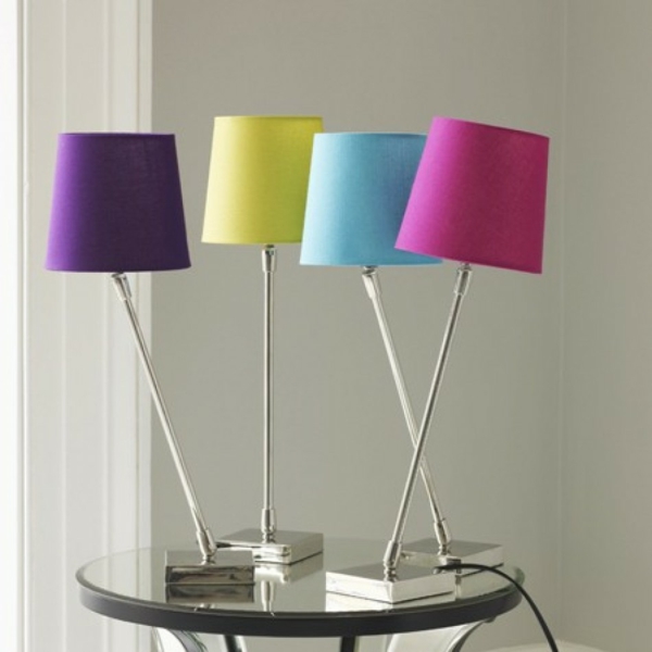 настолни лампи подови лампи дизайн абажур цветен нощни лампи