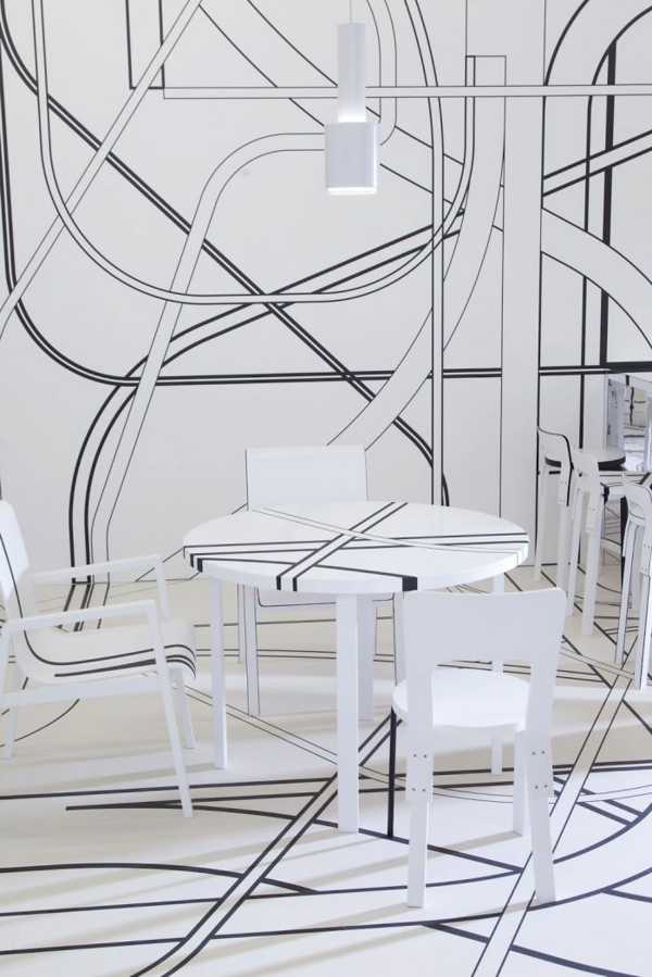 bar restaurant idées de design éléments décoratifs logomo café finlande