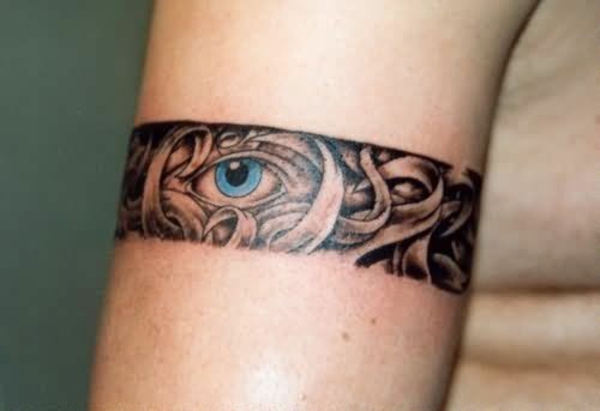 gode ideer underarm tatovering armbånd øye