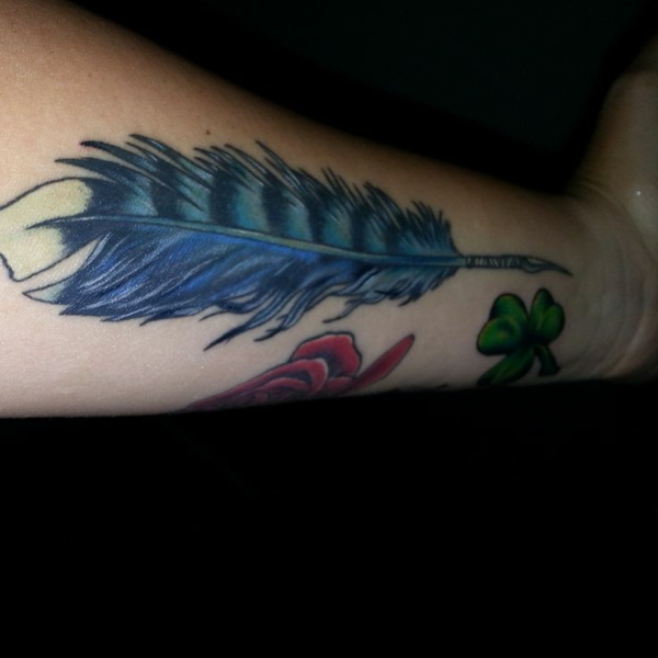 great ideas for tattoo underarm feather