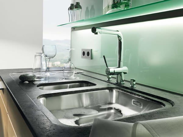 great rinse designs celadon green glass two basins