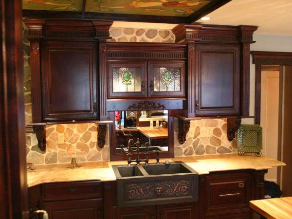Great Rinse Designs Vintage Flair Cherrywood Cabinets
