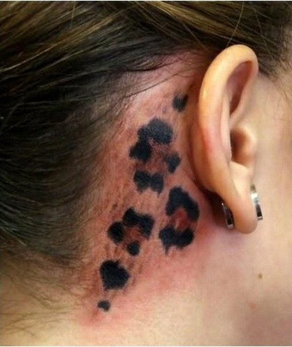纹身思想纹身耳后3脸颊