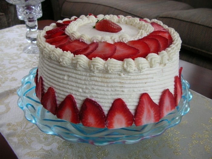tarte décorer la décoration de la table de fraises