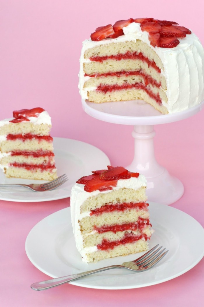 taart decoreren ideeën feestelijke desserts met aardbeien