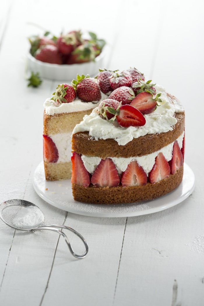 tartes déco fraises idée élégante